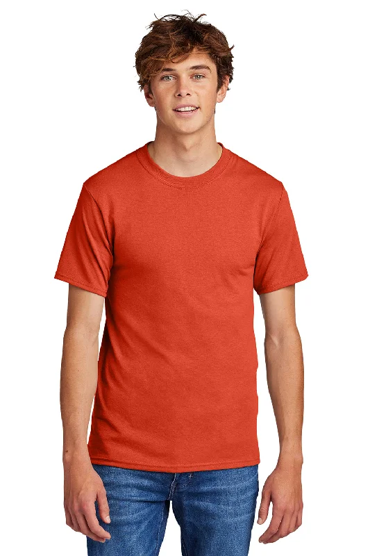 Discount Days Port & Company Mens Core Short Sleeve Crewneck T-Shirt - Orange