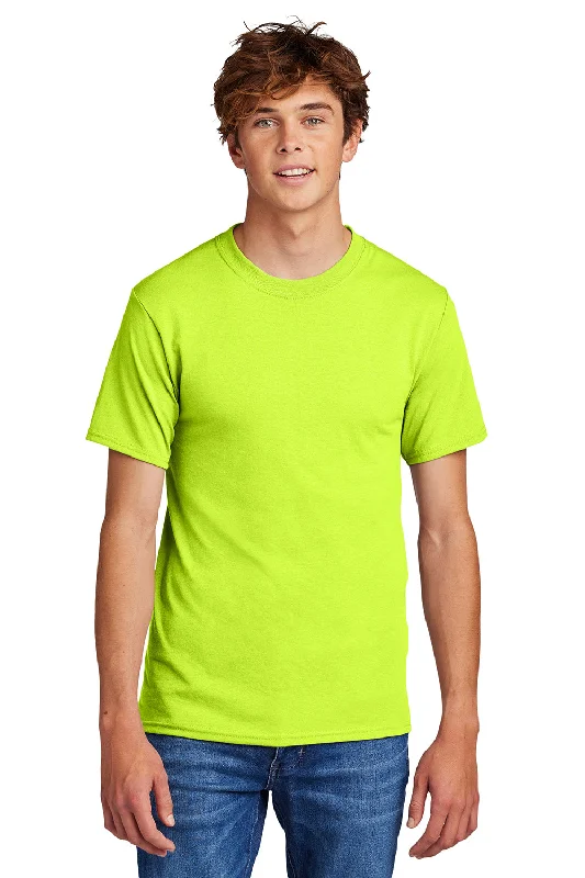 The Best Deal Port & Company Mens Core Short Sleeve Crewneck T-Shirt - Safety Green
