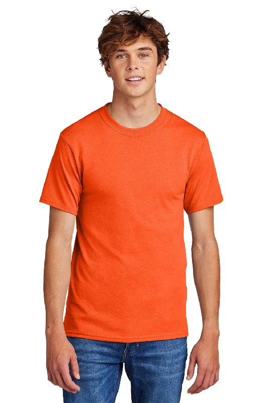 Markdown Sale Port & Company Mens Core Short Sleeve Crewneck T-Shirt - Safety Orange Markdown Sale Port & Company Mens Core Short Sleeve Crewneck T-Shirt - Safety Orange