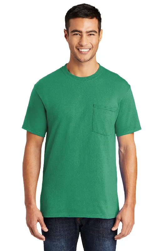 Fantastic Savings Port & Company Mens Core Short Sleeve Crewneck T-Shirt w/ Pocket - Kelly Green Fantastic Savings Port & Company Mens Core Short Sleeve Crewneck T-Shirt w/ Pocket - Kelly Green