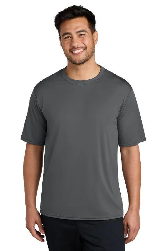 Don't Wait Port & Company Mens Dry Zone Performance Moisture Wicking Short Sleeve Crewneck T-Shirt - Charcoal Grey Don't Wait Port & Company Mens Dry Zone Performance Moisture Wicking Short Sleeve Crewneck T-Shirt - Charcoal Grey