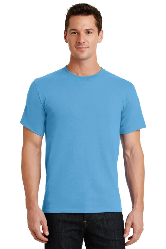 Unbeatable Prices Port & Company Mens Essential Short Sleeve Crewneck T-Shirt - Aquatic Blue Unbeatable Prices Port & Company Mens Essential Short Sleeve Crewneck T-Shirt - Aquatic Blue