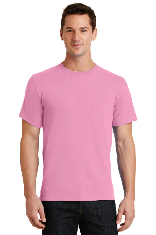 Best Seller Port & Company Mens Essential Short Sleeve Crewneck T-Shirt - Candy Pink Best Seller Port & Company Mens Essential Short Sleeve Crewneck T-Shirt - Candy Pink