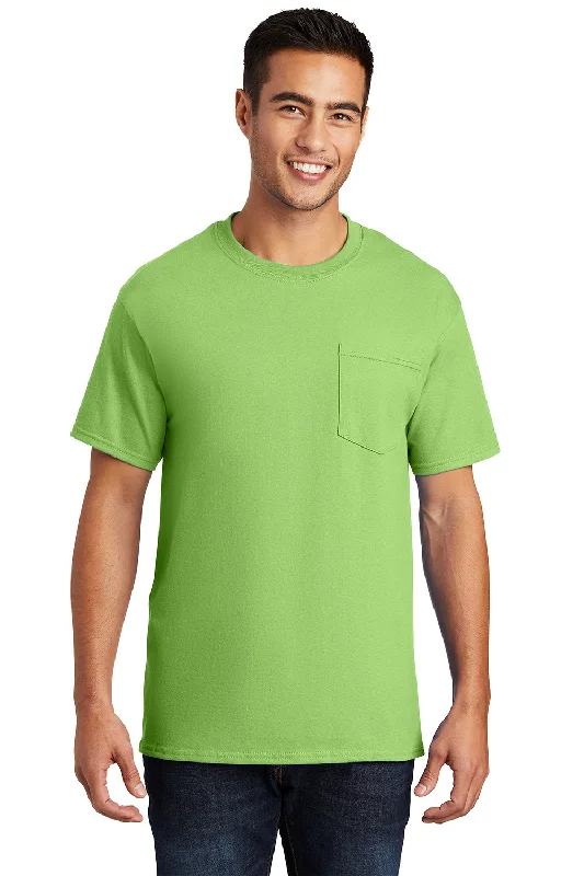 Exclusive Weekend Offers Inside Port & Company Mens Essential Short Sleeve Crewneck T-Shirt w/ Pocket - Lime Green Exclusive Weekend Offers Inside Port & Company Mens Essential Short Sleeve Crewneck T-Shirt w/ Pocket - Lime Green