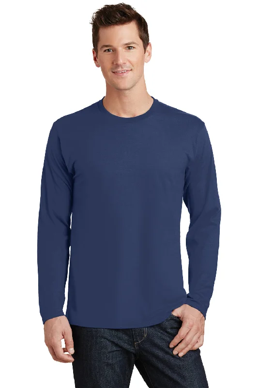Bonus Offer Port & Company Mens Fan Favorite Long Sleeve Crewneck T-Shirt - Team Navy Blue Bonus Offer Port & Company Mens Fan Favorite Long Sleeve Crewneck T-Shirt - Team Navy Blue