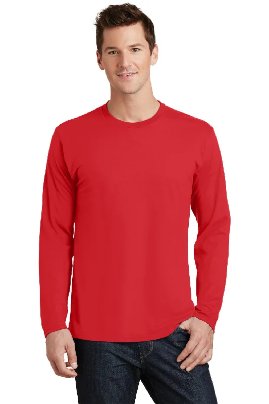 Weekend Bargains Await You Port & Company Mens Fan Favorite Long Sleeve Crewneck T-Shirt - Bright Red Weekend Bargains Await You Port & Company Mens Fan Favorite Long Sleeve Crewneck T-Shirt - Bright Red