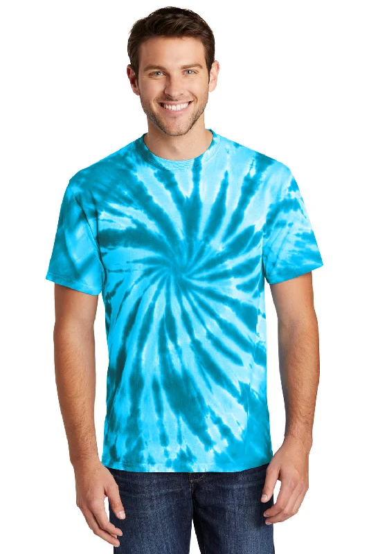 Super Sale Port & Company Mens Tie-Dye Short Sleeve Crewneck T-Shirt - Turquoise Blue Super Sale Port & Company Mens Tie-Dye Short Sleeve Crewneck T-Shirt - Turquoise Blue