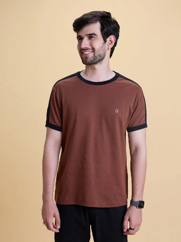 Hurry In Regular Fit color block Anti Odour Tee
