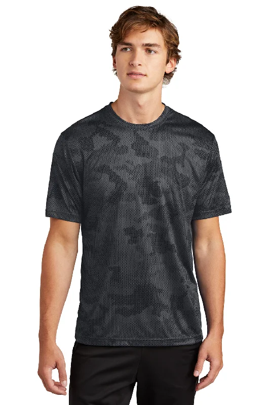 Factory Direct Sale Sport-Tek Mens CamoHex Moisture Wicking Short Sleeve Crewneck T-Shirt - Iron Grey Factory Direct Sale Sport-Tek Mens CamoHex Moisture Wicking Short Sleeve Crewneck T-Shirt - Iron Grey
