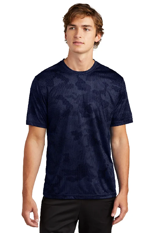 Weekend Offers That Excite Sport-Tek Mens CamoHex Moisture Wicking Short Sleeve Crewneck T-Shirt - True Navy Blue Weekend Offers That Excite Sport-Tek Mens CamoHex Moisture Wicking Short Sleeve Crewneck T-Shirt - True Navy Blue