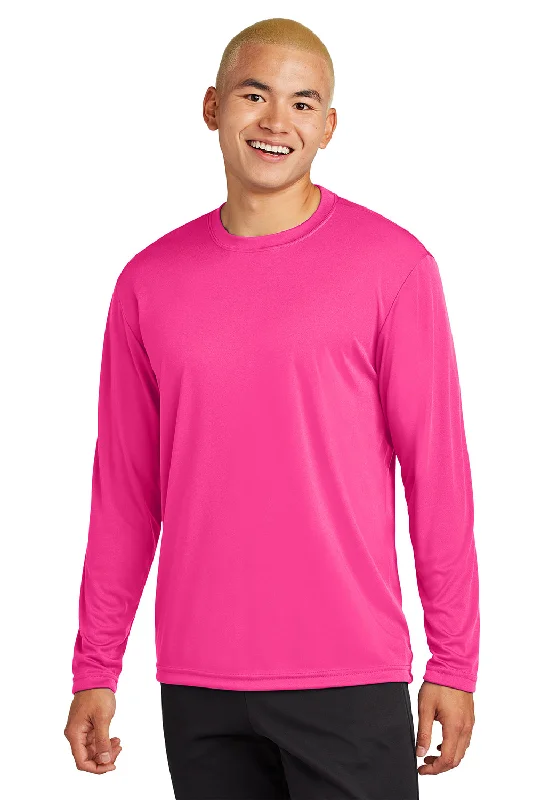 Lowest Prices Sport-Tek Mens Competitor Moisture Wicking Long Sleeve Crewneck T-Shirt - Neon Pink Lowest Prices Sport-Tek Mens Competitor Moisture Wicking Long Sleeve Crewneck T-Shirt - Neon Pink