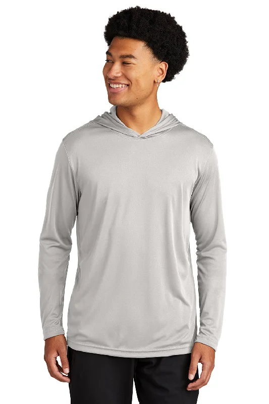 Weekend Offers You Can't Ignore Sport-Tek Mens Competitor Moisture Wicking Long Sleeve Hooded T-Shirt Hoodie - Silver Grey