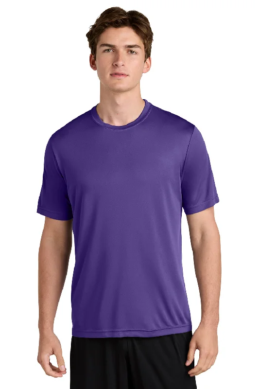 Time-Sensitive Sport-Tek Mens Competitor Moisture Wicking Short Sleeve Crewneck T-Shirt - Purple
