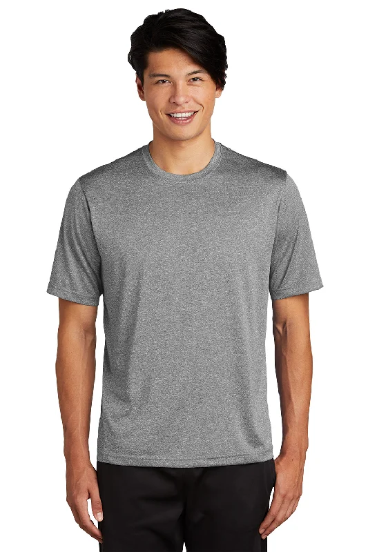 Super Deal Sport-Tek Mens Contender Heather Moisture Wicking Short Sleeve Crewneck T-Shirt - Heather Vintage Grey Super Deal Sport-Tek Mens Contender Heather Moisture Wicking Short Sleeve Crewneck T-Shirt - Heather Vintage Grey