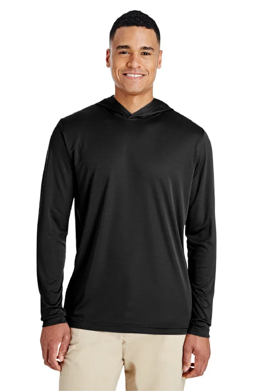 Weekend Deals You Can't Resist Team 365 Mens Zone Performance Moisture Wicking Long Sleeve Hooded T-Shirt Hoodie - Black Weekend Deals You Can't Resist Team 365 Mens Zone Performance Moisture Wicking Long Sleeve Hooded T-Shirt Hoodie - Black