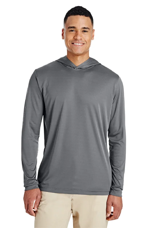 Special Offer Team 365 Mens Zone Performance Moisture Wicking Long Sleeve Hooded T-Shirt Hoodie - Graphite Grey Special Offer Team 365 Mens Zone Performance Moisture Wicking Long Sleeve Hooded T-Shirt Hoodie - Graphite Grey