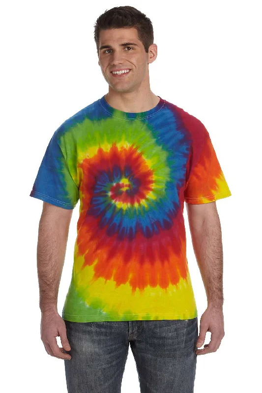 Factory Direct Sale Tie-Dye Mens Short Sleeve Crewneck T-Shirt - Moondance