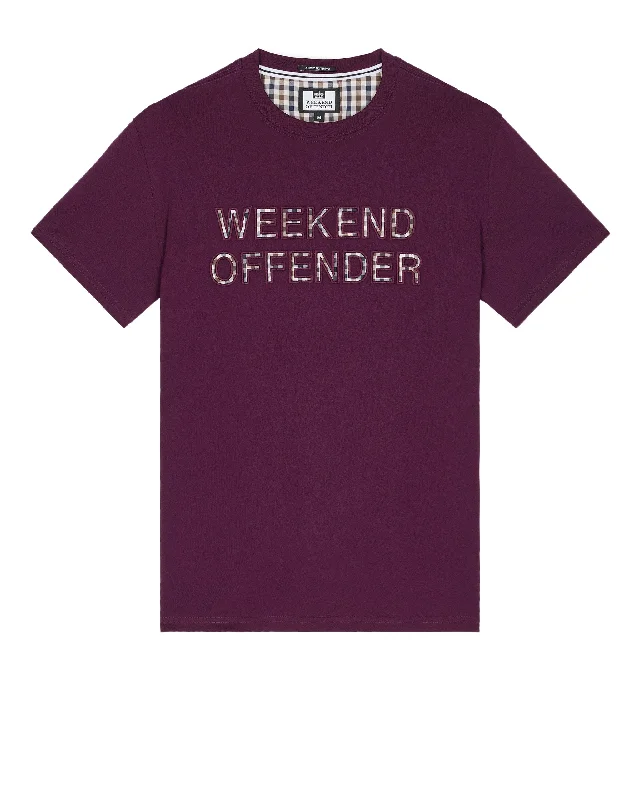 Limited Stock Tornaco Logo T-Shirt Acai Berry/Mid House Check
