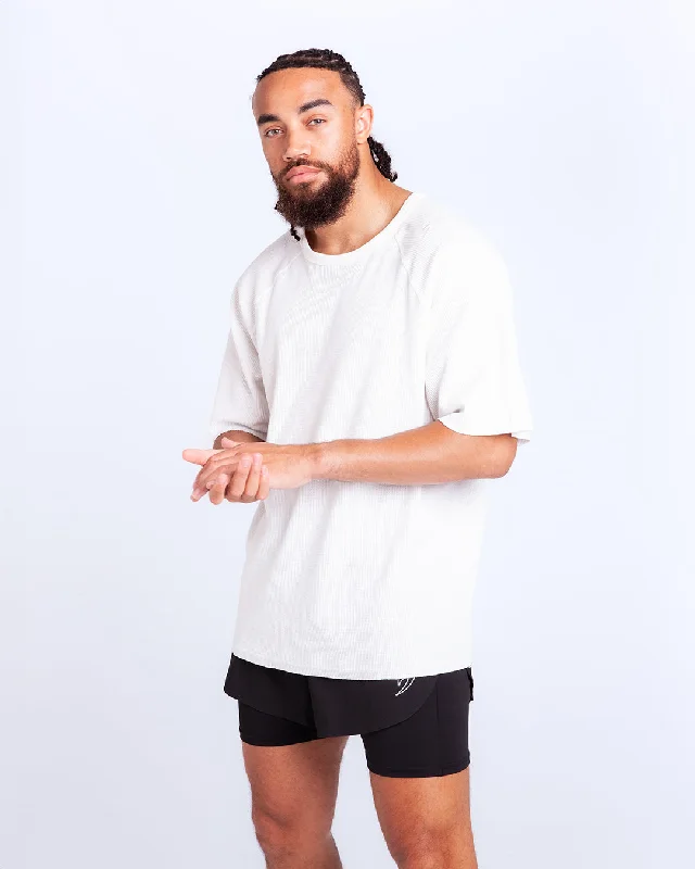 Weekend Bargains to Snag Tunero Raw Edge T-Shirt - Stone