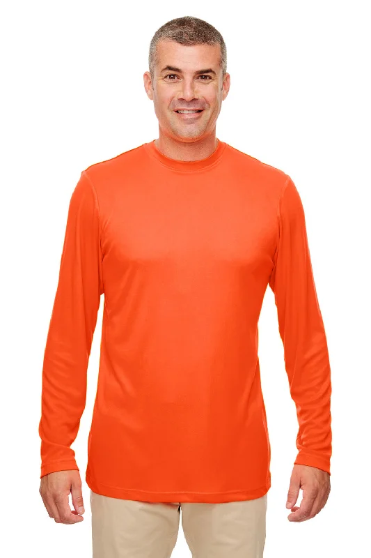 Unmissable Offer UltraClub Mens Cool & Dry Performance Moisture Wicking Long Sleeve Crewneck T-Shirt - Bright Orange Unmissable Offer UltraClub Mens Cool & Dry Performance Moisture Wicking Long Sleeve Crewneck T-Shirt - Bright Orange