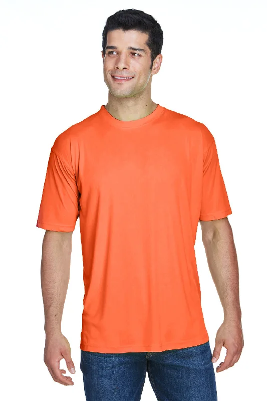 Crazy Savings UltraClub Mens Cool & Dry Performance Moisture Wicking Short Sleeve Crewneck T-Shirt - Bright Orange Crazy Savings UltraClub Mens Cool & Dry Performance Moisture Wicking Short Sleeve Crewneck T-Shirt - Bright Orange