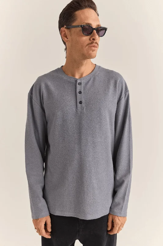 Deal Zone Vintage Terry LS Henley Pacific