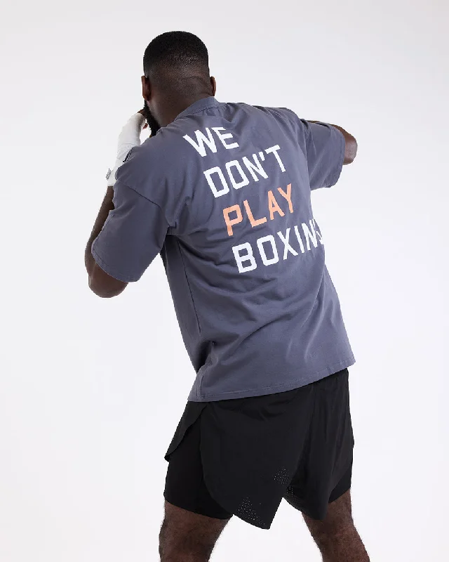 Early Access We Don't Play Boxing Oversized T-Shirt - Charcoal