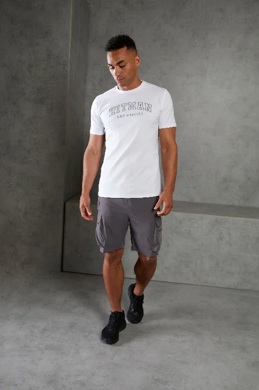 Buy Now White Hitman Varsity T-Shirt
