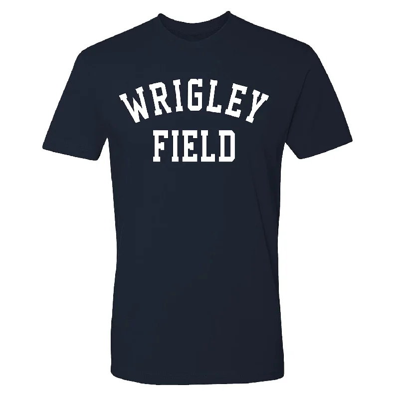 Price Cut Wrigley Field Navy Short Sleeve T-Shirt